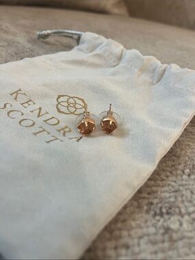Kendra Scott Rose Gold Faceted Stud Earrings